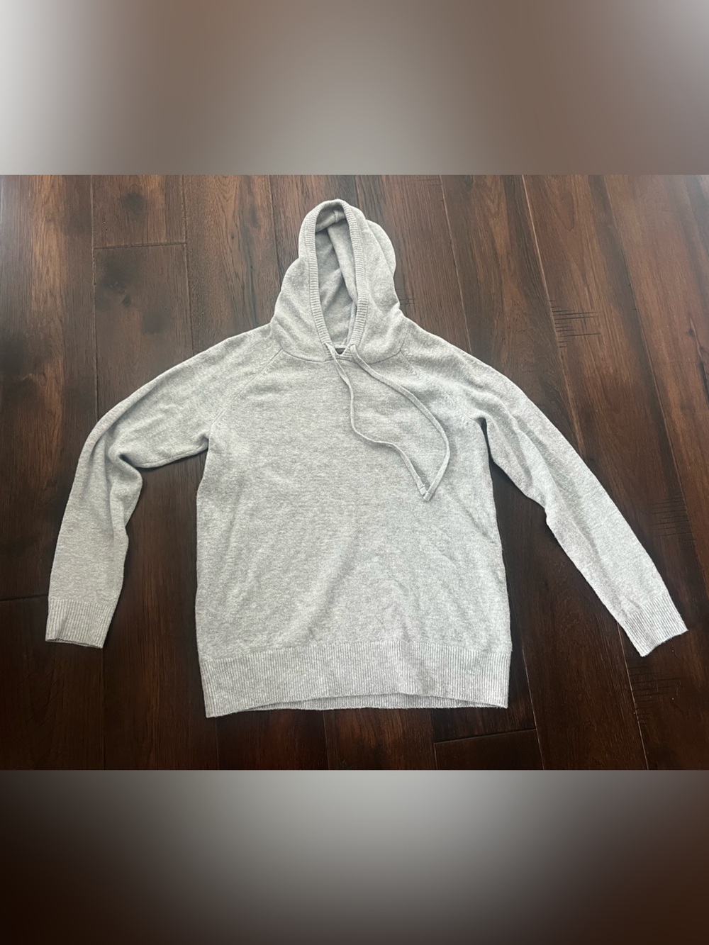 Soft touch Light Gray Knit Hoodie Sweatshirt